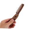 OHPHCALL Men's Beard Mustache Comb Portable Folding Hair Comb Wide Tooth and Pu Protective Case Barber Accessory view 3