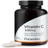 Pure Vitamin C 1000mg, 90 High Strength Capsules (Not Tablets), No Additives, Fillers or Magnesium Stearate, Ascorbic Acid and Sodium Ascorbate Powder Complex, VIT C, Made in The UK by Puramins view 1