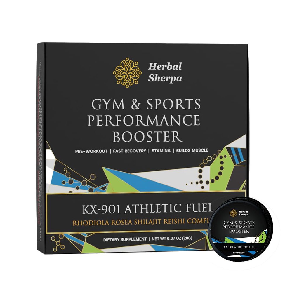Herbal Sherpa Bodybuilding Supplement  Shilajit Resin, Rhodiola Rosea, Reishi Mushroom Pre-Workout Energy, Post-Workout Recovery, Stamina, Muscle Building, Performance, and Vitality. 40 Servings