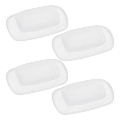 GOOHOCHY Soft Silicone Eyeglass Nose Cushions 2 Pairs Anti Slip White