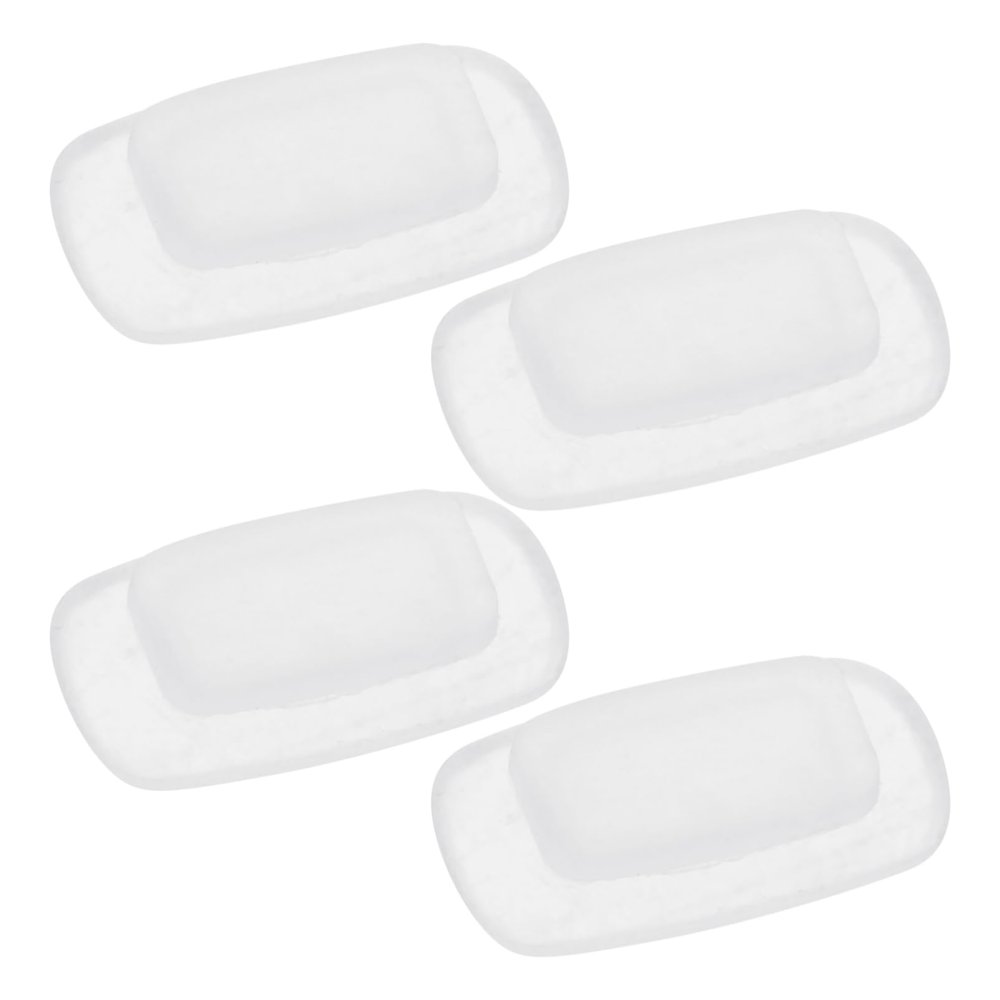 GOOHOCHY Soft Silicone Eyeglass Nose Cushions 2 Pairs Anti Slip White