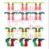 12 x Elf Feet Mix STAND UP Edible Wafer or Icing Cupcake Toppers Christmas Party Cake Decorations Perfect For Brownies Cookies Muffins & More! (Edible Wafer Card) view 2