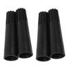 SECFOU 4 Pcs Threaded Handle Tips Pole Adapter Set, Black Taper Plastic Connectors for Telescopic Broom Squeegee Extension Poles, Replacement Attachment Parts for Household Cleaning Tools view 1