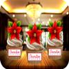 12 x Poinsettia STAND UP Edible Wafer or Icing Cupcake Toppers Christmas Party Cake Decorations Perfect For Brownies Cookies Muffins & More! (Edible Wafer Card) view 1