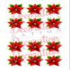 12 x Poinsettia STAND UP Edible Wafer or Icing Cupcake Toppers Christmas Party Cake Decorations Perfect For Brownies Cookies Muffins & More! (Edible Wafer Card) view 2