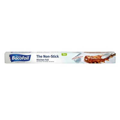 BBliss Non-Stick Kitchen Foil 45cm x 5m, Aluminium, Extra Wide, Tear-Resistant, Easy to Cut, Pack of 1 Roll