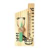 2 in 1 Sauna Sand Timer Hourglass Wooden Temperature Gauge Water-Proof 0-140  view 1
