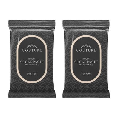 Couture Sugar Paste 5KG - Professional Quality Fondant Icing Smooth, Porcelain-like Sugar Paste Modelling Paste - White, Red, Black or Ivory (Ivory)