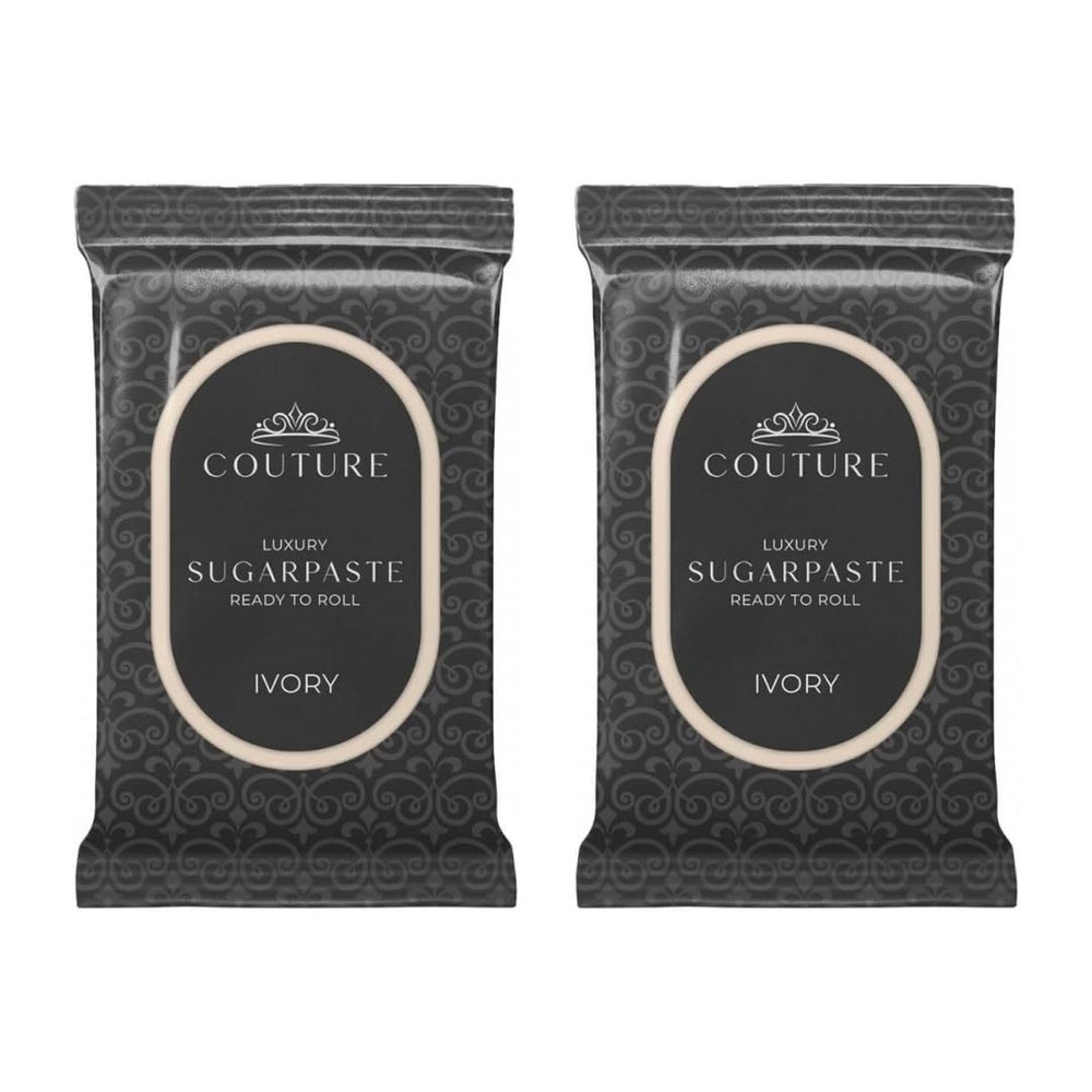 Couture Sugar Paste 5KG - Professional Quality Fondant Icing Smooth, Porcelain-like Sugar Paste Modelling Paste - White, Red, Black or Ivory (Ivory)