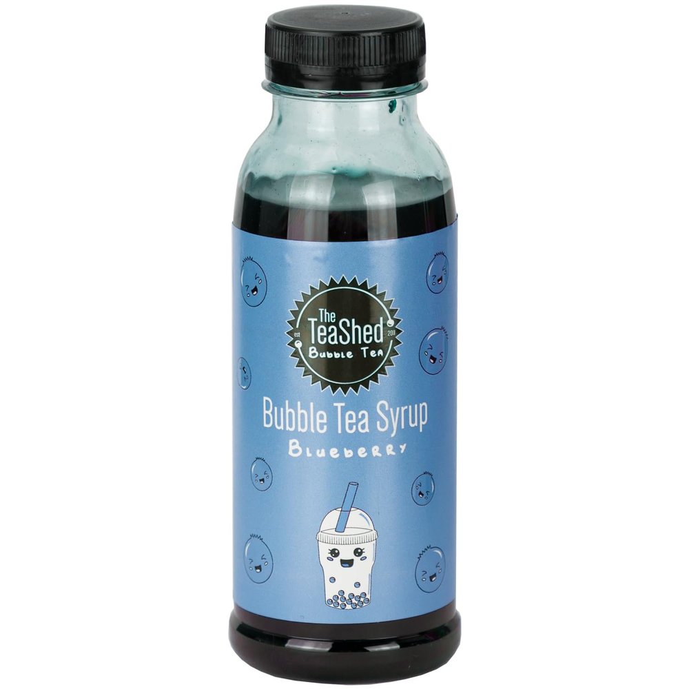 The TeaSed Blueberry Bubble Tea Fruit Syrup 330ml | 11 Servings | Use with Popping Boba Juice Pearls | by THE TeaShed