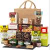 InterHamper | Family Feast Hamper Gift with Truffles, Fudge, Cheese Truckles, Crackers and much more all presented in a Big Hessian Bag view 1