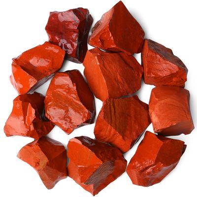 0.9Lbs Red Jasper Raw Crystals Natural Rough Stones Bulk Large 1" Rocks Wholesale Reiki Healing Gemstones Decorative Fountain Rocks for Tumbling Cabbing Polishing Wire Wrapping Wicca