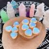 10 PCS 0.8 * 0.8 Inches Thicken Heart Crystals Amethyst Natural Healing Crystal Polished Hearts Carved Stones Rose Quartz Palm Gemstones Reiki Energy Balancing Worry Stone Meditation Love Gift view 4