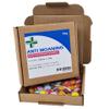 Anti-Farting Anti-Moaning Old-Git Pills Gag Gift Novelty Sweet Bag Funny Birthday Surprise Chocolate Treat Bag Joke Chocolate Present - Anti Moaning Sticker with unfilled Box view 1
