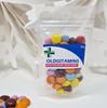Anti-Farting Anti-Moaning Old-Git Pills Gag Gift Novelty Sweet Bag Funny Birthday Surprise Chocolate Treat Bag Joke Chocolate Present - OLDGITAMINS Sticker with Clear Empty Bag view 1