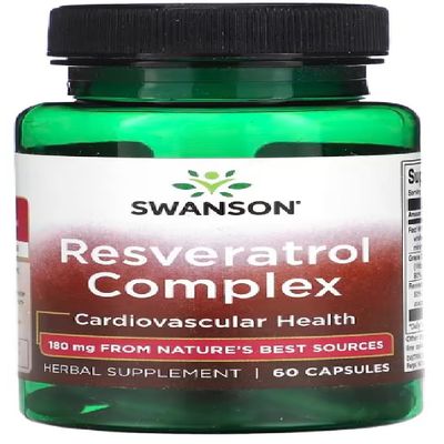 Swansons Swanson - Resveratrol Complex | Heart Health and Anti-Aging Support - 60 Capsules