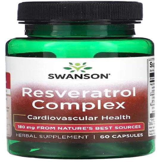 Swansons Swanson - Resveratrol Complex | Heart Health and Anti-Aging Support - 60 Capsules