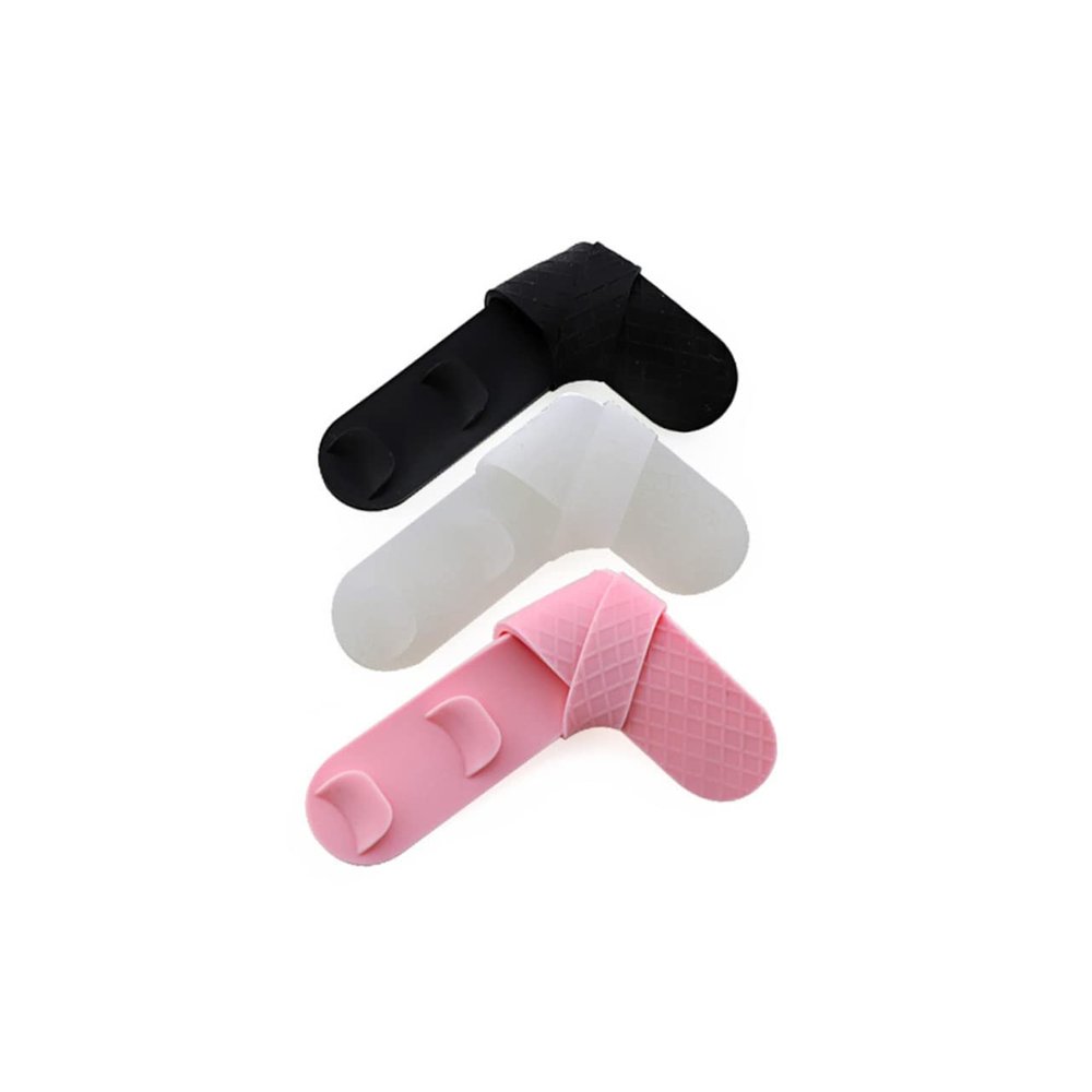 SECFOU Elastic Mask Band Buckle and Adjustable Ear Rope Extender Strap Strap 4pcs Black Silicone Mask Accessories for Men and Women Comfortable Fit Adjustment and Pressure Relief