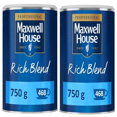 Maxwell House Rich Blend Instant Coffee 750g Tin (Pack of 2)