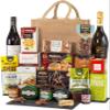 InterHamper | Family Indulgence Hamper with Wine, Prosecco, Fudge, Chocolate, Cake and Much More presented in a Big Hessian Bag