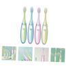 SECFOU 4pcs Boys and Girls Travel Toothbrush Years Old Soft Bristles Ergonomic Handle view 4
