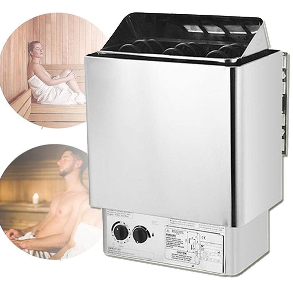 Cashwise Sauna Heater Electirc Sauna Heaters Stainless Steel Dry Steam Bath Sauna Stove 3h Timer with Thermo-Hygrometer Sauna Set for Home Hotel Spa Sauna Room,4.5KW