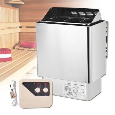 Cashwise Stainless Steel Sauna Stove Heater with External Controller, 4.5-9 Kw Electric Sauna Heater Wet& Dry Sauna Stove Home SPA Sauna Room Supports Body Detox,8KW