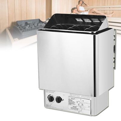 Cashwise Stainless Steel Sauna Stove Heater with Built-In Controller Electric Sauna Heater Wet& Dry Sauna Stove Home SPA Sauna Room Supports Body Detox,8KW