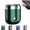 2025 New Model Mini Dual-Head Electric Shaver & Razor, Portable Mini Shaver with Dual Heads, Mini Double Head Electric Shave, Rechargeable & Washable, Ideal for Home, Car & Travel (Green) view 1