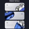 2025 New Model Mini Dual-Head Electric Shaver & Razor, Portable Mini Shaver with Dual Heads, Mini Double Head Electric Shave, Rechargeable & Washable, Ideal for Home, Car & Travel (Green) view 4