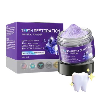 Teeth Restoration Mineral Powder, Mineral Tooth Powder, Dental Restoration Mineral Powder, Teeth Whitening Mineral Powder,Effective in Strengthening Teeth and Gums, Protect Gums and Freshen Breath (1)