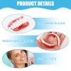 1 Pair of Silicone Reline Denture Set, Soft Denture Reline Kit, Snap On Veneers Teeth Top and Bottom Silicone Denture Reline Kit for Missing Teeth for Upper and Lower Dentures Natural Tones view 3
