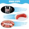 1 Pair of Silicone Reline Denture Set, Soft Denture Reline Kit, Snap On Veneers Teeth Top and Bottom Silicone Denture Reline Kit for Missing Teeth for Upper and Lower Dentures Natural Tones view 4