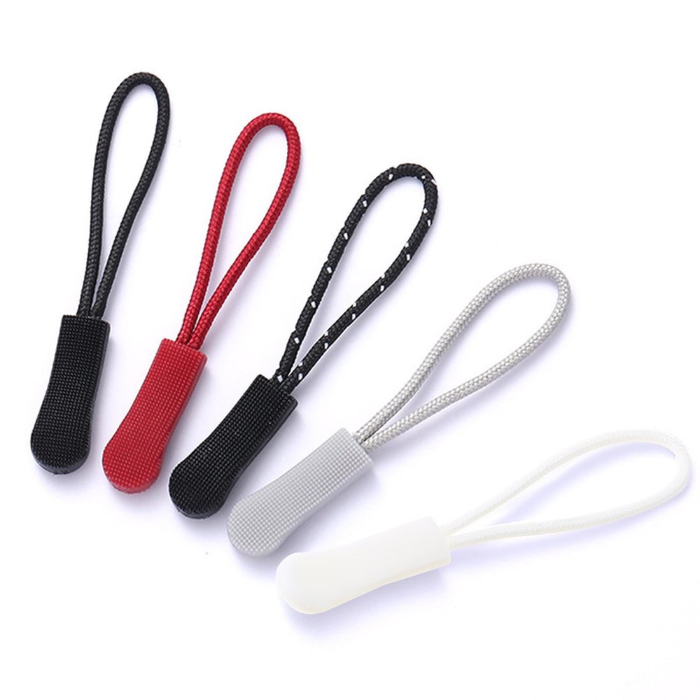 10pcs Zipper Pull Puller End Fit Rope Replacement Clip Buckle Fixer,PVC