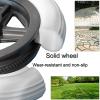 Wheelchair wheels,Front Wheelchair Wheel, 2 Pcs Hard Rubber Solid Tire, 6" 7" 8" Wheel 5/16" Bearing, 2" (50 Mm) Hub Width, Replacement Wheels for Wheelchair Walkers(Black,20Cm (8 In)) view 2