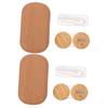 COLLBATH Contact Lens Case and Lens Holder Set, Vintage Leather with Wood Grain, Large Diameter Leakproof Storage Box, Light Brown, 2pcs for Travel and Daily Use view 1
