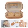 COLLBATH Contact Lens Case and Lens Holder Set, Vintage Leather with Wood Grain, Large Diameter Leakproof Storage Box, Light Brown, 2pcs for Travel and Daily Use view 3