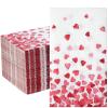 100Pcs Valentines Day Napkins Disposable Paper Napkins Love Hearts Cocktail Napkin for Wedding Engagement Valentine's Day Mother's Day Party Supplies, 13 x 15.7 Inch view 1