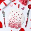 100Pcs Valentines Day Napkins Disposable Paper Napkins Love Hearts Cocktail Napkin for Wedding Engagement Valentine's Day Mother's Day Party Supplies, 13 x 15.7 Inch view 4