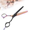 Beard Scissors, Nose Hair Scissors, Stainless Steel Cutting Hair Scissors, Clean Hair Cutting Tool with Handle for Hairdressers, Family, Men, Women, Children, Babies (Thinning view 4