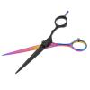 Beard Scissors, Nose Hair Scissors, Stainless Steel Cutting Hair Scissors, Clean Hair Cutting Tool with Handle for Hairdressers, Family, Men, Women, Children, Babies (Cutting view 2