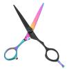 Stainless Steel Beard Scissors, 6/20cm Beard Scissors, Nose Hair Scissors with Ergonomic Handle, Professional Hairdressing Scissors for Hairdressers and Salon Staff (Cutting view 3