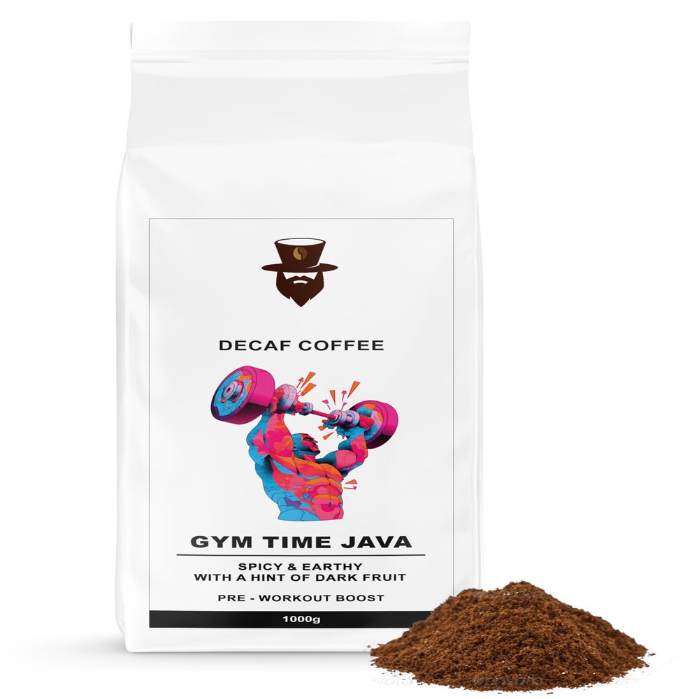 Coffeephile - 1 Kg, Gym Time Java Decaf Ground Coffee - Made from Arabica Coffee Beans - Keeping Office Productivity High - Rich Flavoured Decaf Coffee 1Kg