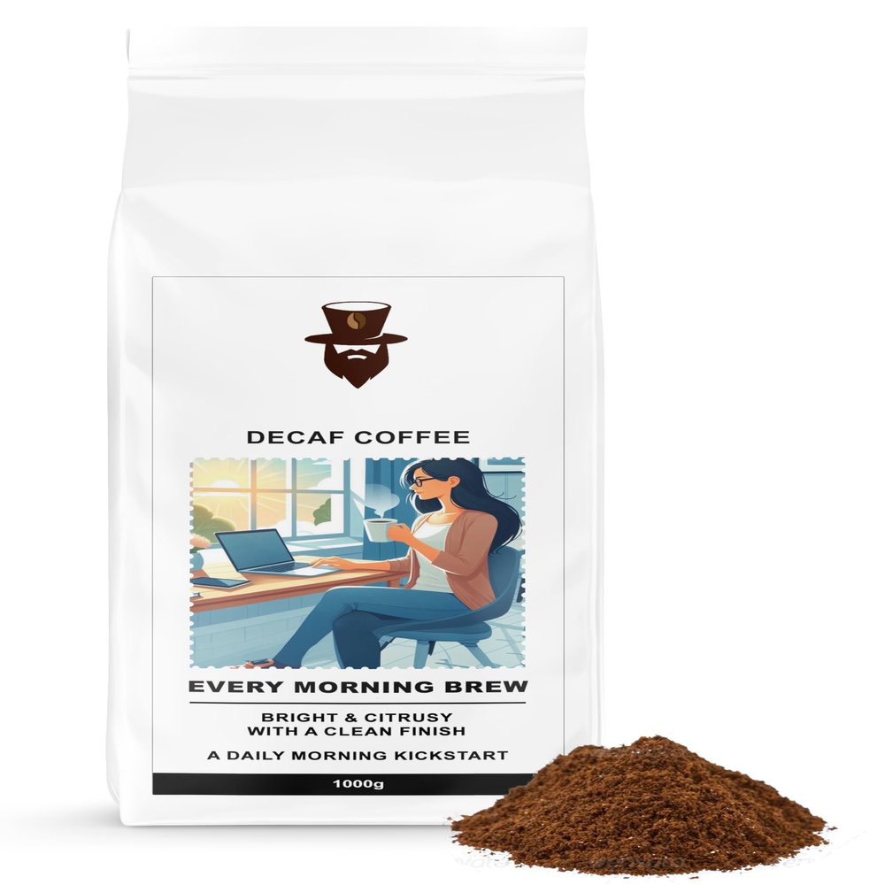 Coffeephile - 1 Kg, Every Morning Brew Decaf Ground Coffee - Made from Arabica Coffee Beans - Immediate Energy And Alertness - Rich Flavoured Decaf Coffee 1Kg