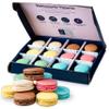 Patisserie Valerie Mixed Macaron Letter Box Gift - 12 Assorted Flavours - French Macarons - Rose Gold, Vanilla, Strawberry, Chocolate, Blue Salted Caramel - Perfect Macarons Gift Box view 1
