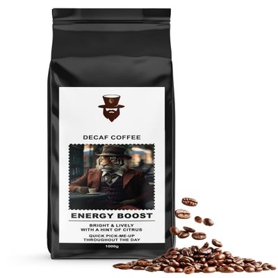 Coffeephile (1 Kg, Energy Boost) - Decaf Coffee Beans - Premium Arabica Coffee - Immediate Energy And Alretness - Rich Flavoured