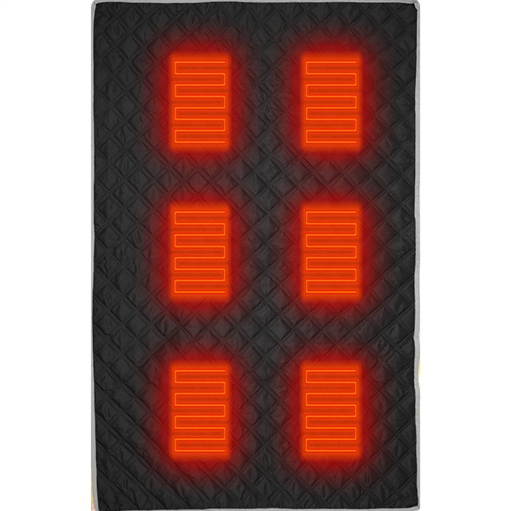 Heated Sleeping Bag Cushion - Camping Heated Mat, Electric Sleeping Pad Warmer | Power 6 USB Heated Area Sleeping Bag Liner Blanket, Mat