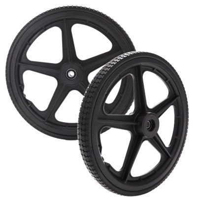 14 Wheelchair Rear Wheel Assembly (1 Pair), 14x1.75 Solid Tire Replacement Part for Most Manual Wheelchairs and Walkers