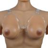 KRLZKID Silicone Breast Forms Lifelike Artificial Boobs Prosthesis with Straps for Crossdresser Transgender Mastectomy,Brown-M view 1
