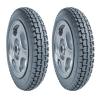 12 1/2 x 2 1/4, 1 Pair of 12 Inch Electric Wheelchair Replacement Rear Wheels, Rubber Solid Tires with 17mm (5/8 Inch) Bearings